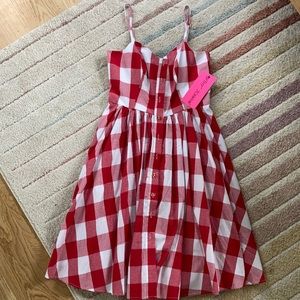 Red & White Checkered Betsy Johnson Dress